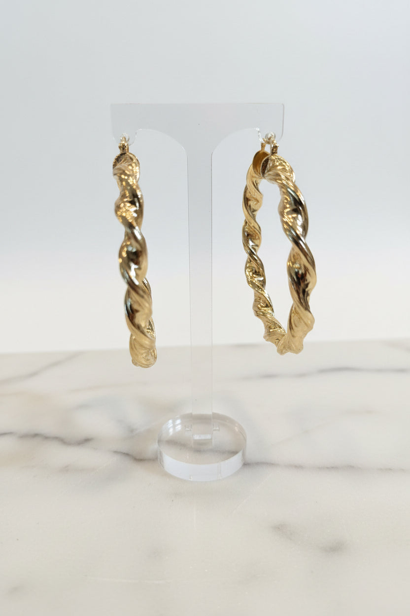 Spiral hoop earrings
