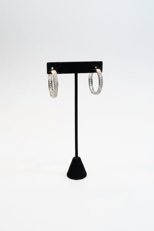Diamond hoop earrings