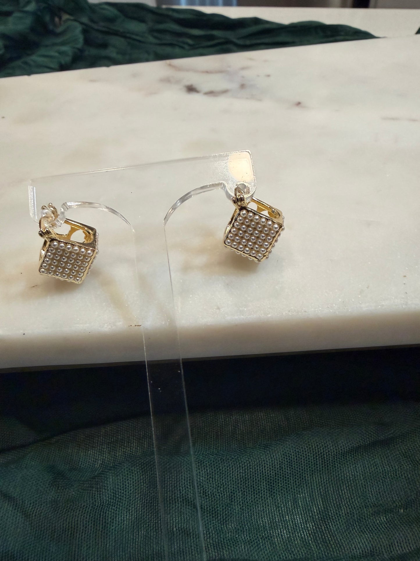 Pearl clasp earrings