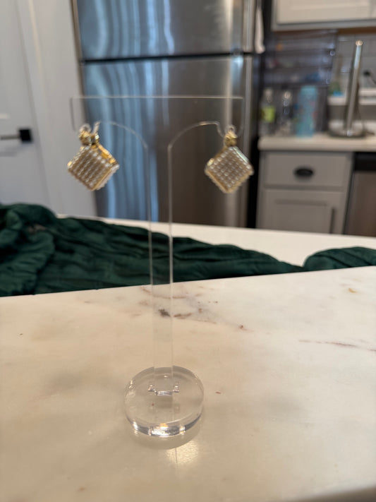 Pearl clasp earrings