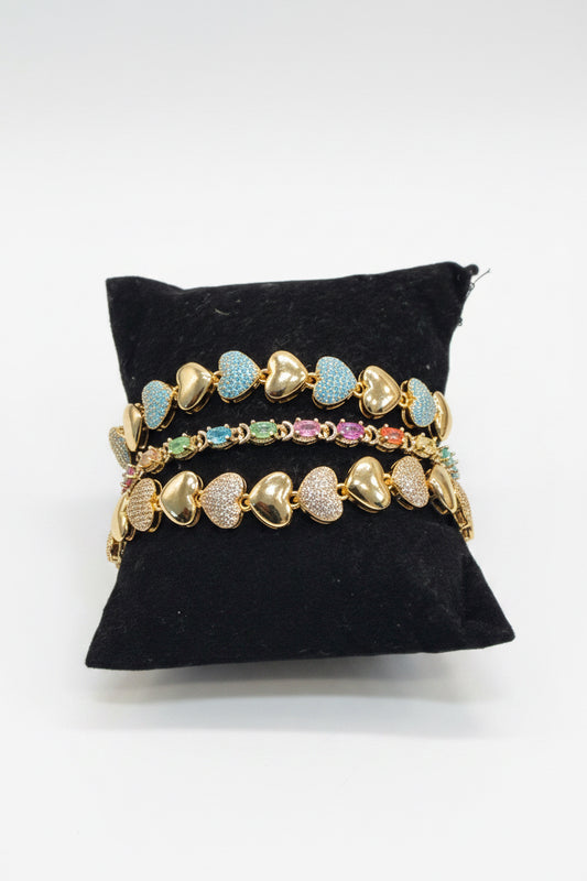Heart stack bracelets (sold separately)