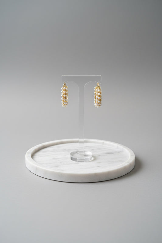 Pearl hoop earrings