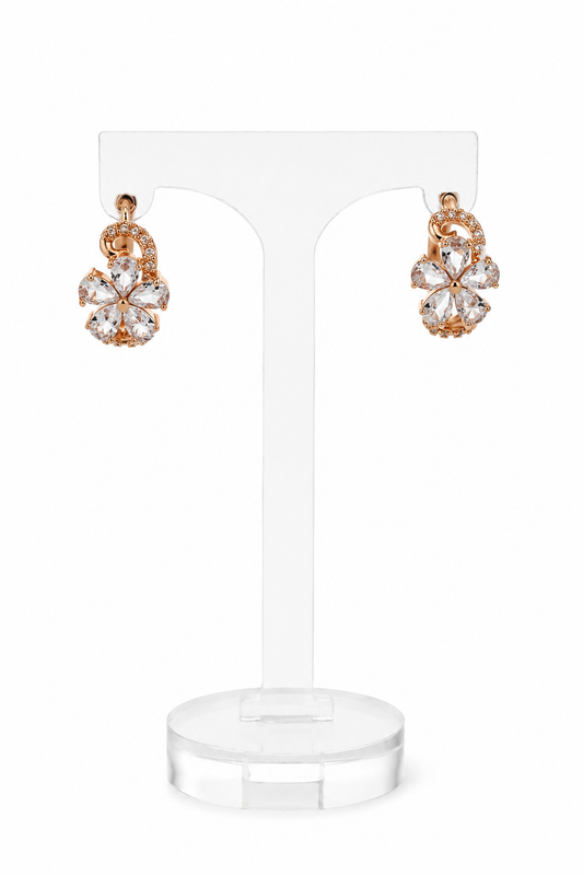 flower clasp earrings