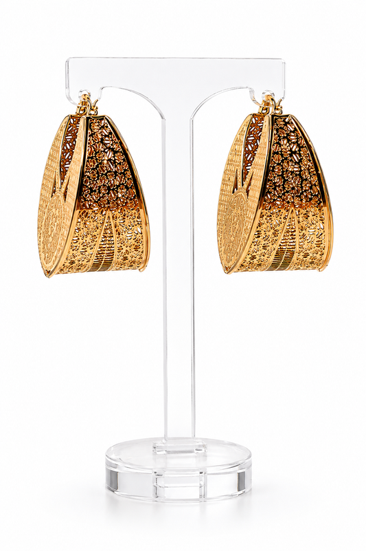 Medusa head style earrings