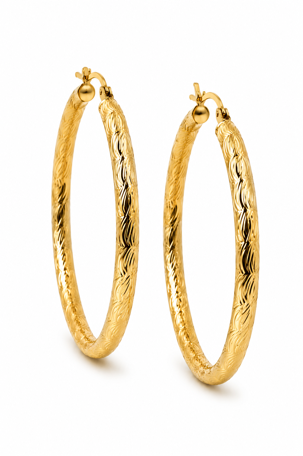 big gold hoop earrings