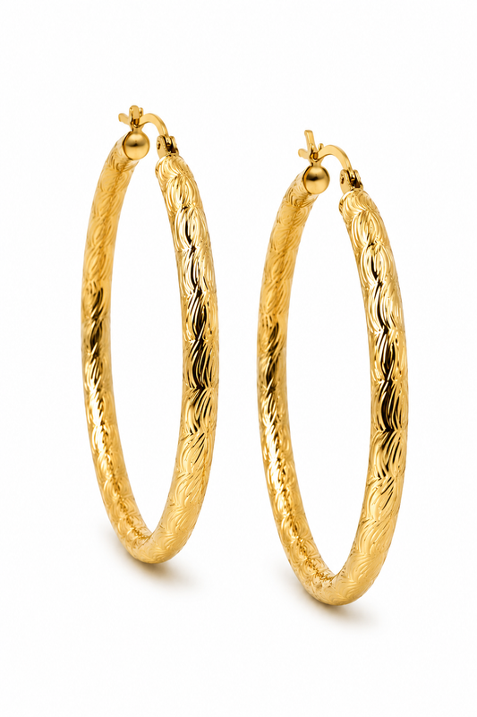 big gold hoop earrings