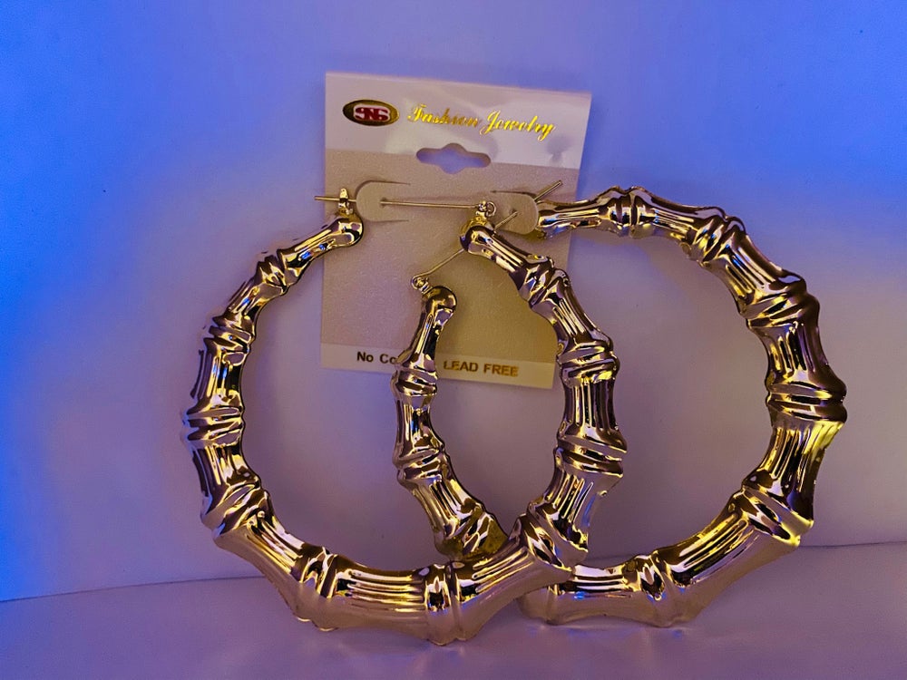 NEW NEW bamboo earrings (circled hoops)
